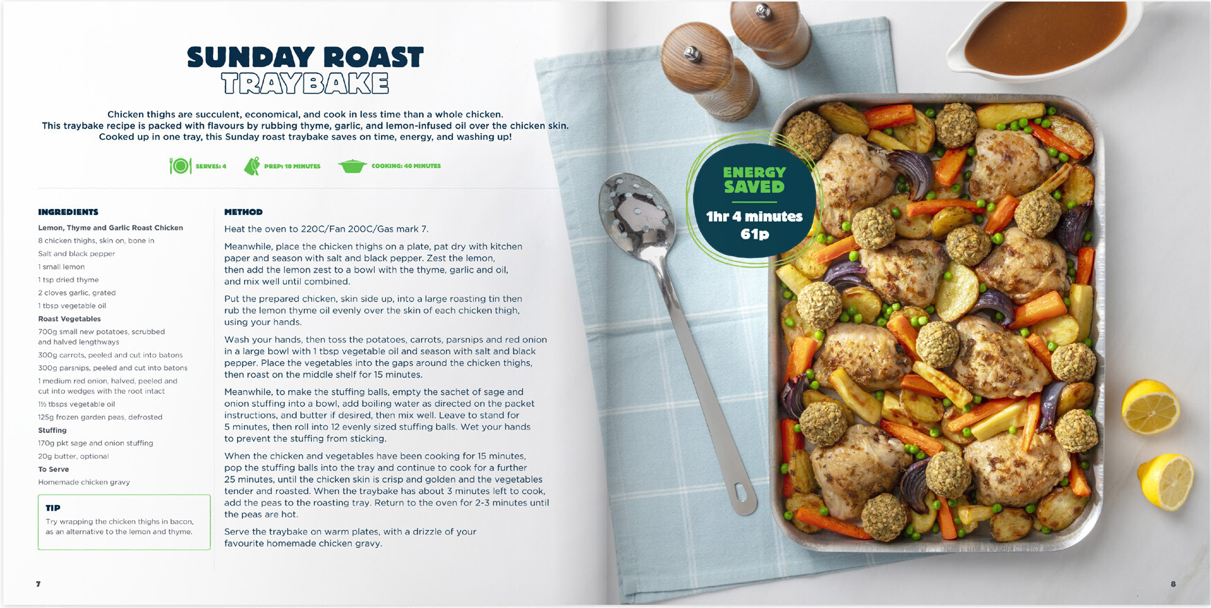 Sunday roast traybake recipe spread