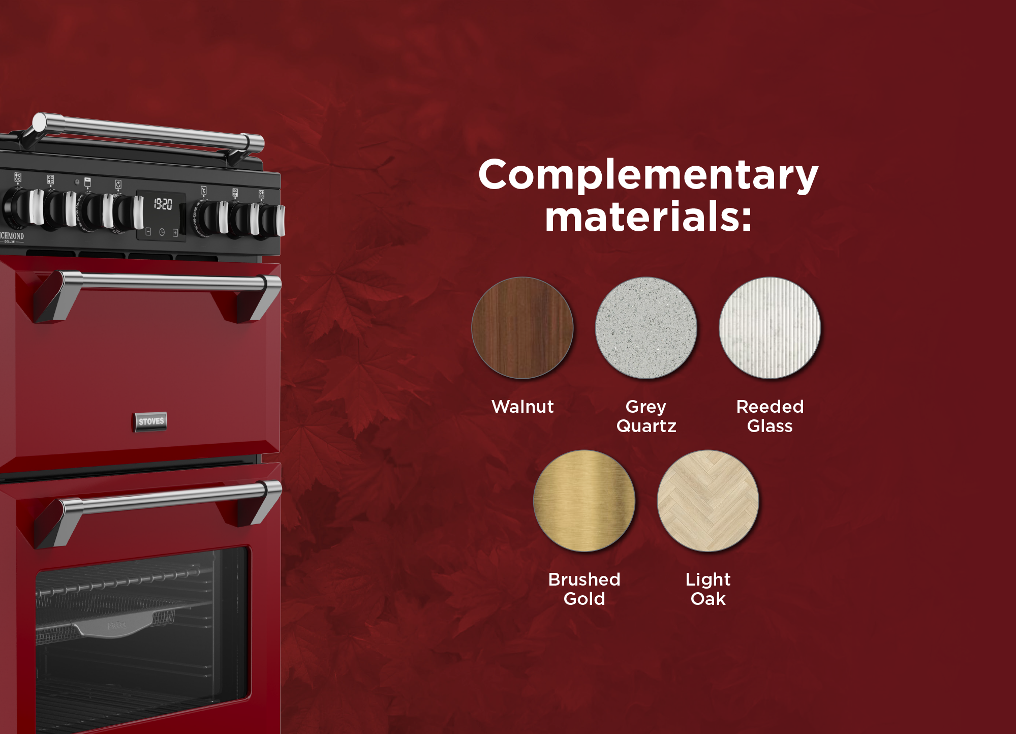 Garnet Red Colour Boutique complementary materials