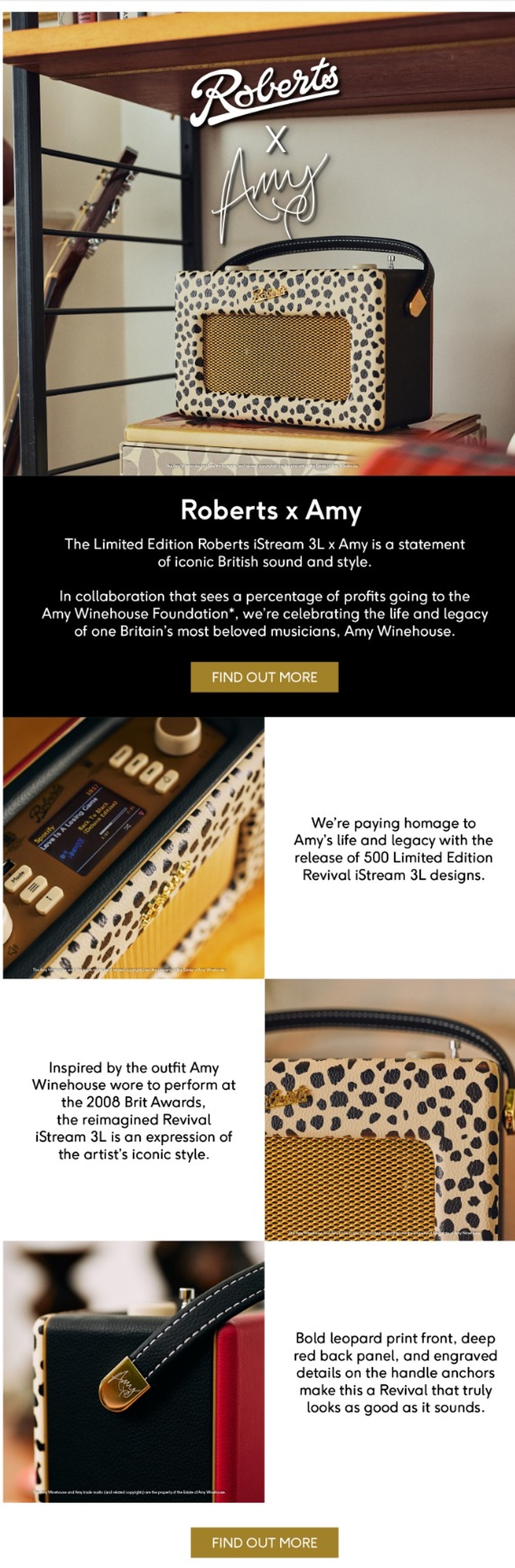 Roberts Amy Winehouse launch email