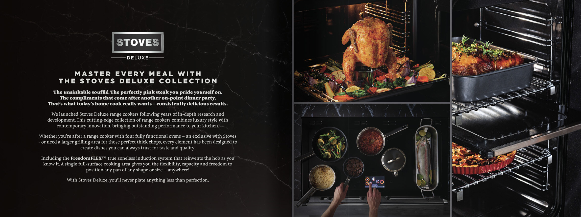 Stoves Deluxe brochure editorial spread